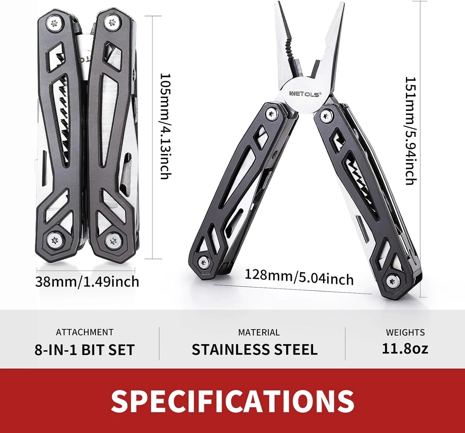 Father’s Day Gifts for Men Dad Him, WETOLS 21-in-1 Multitools with Pocket Knife,