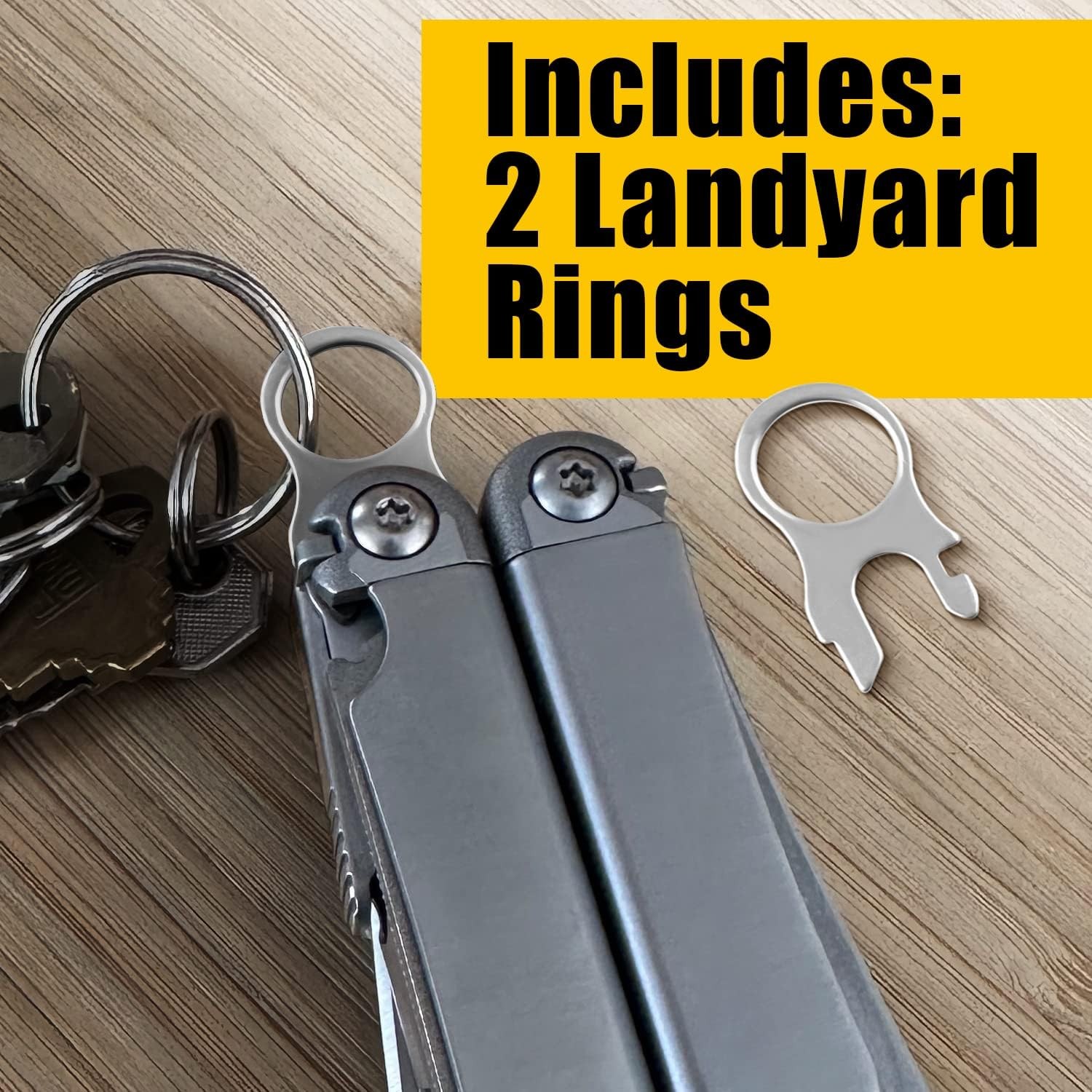 [2-Pack] 2 Quick Release Pocket Clips + 2 Lanyard Rings Compatible With Leath…