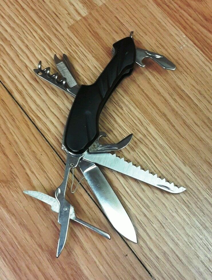 Appalachian Trail Multi Tool Stainless Steel 9-Function Folding Pocket Knife