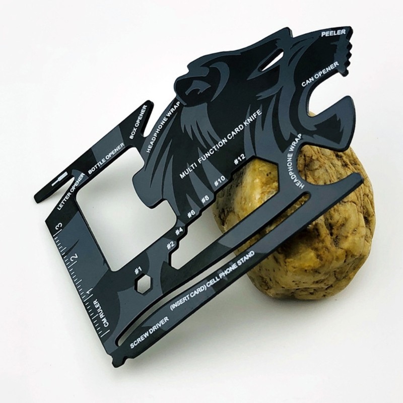 Pocket Sized Metal Steel Card Tool Bottle Opener Card Ruler Tool Wrench