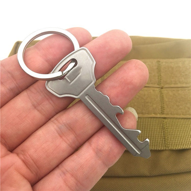 Sanrenmu GJ040Z Key chain Multi EDC Tools Bottle Opener Screwdriver w/ Key Ring