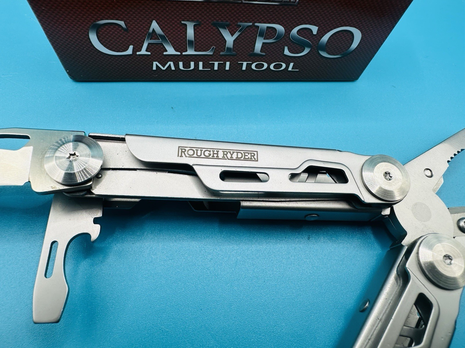 Rough Ryder 2515 Calypso Multi-tool D2 KNIFE BLADE Stainless Steel Handle NICE!