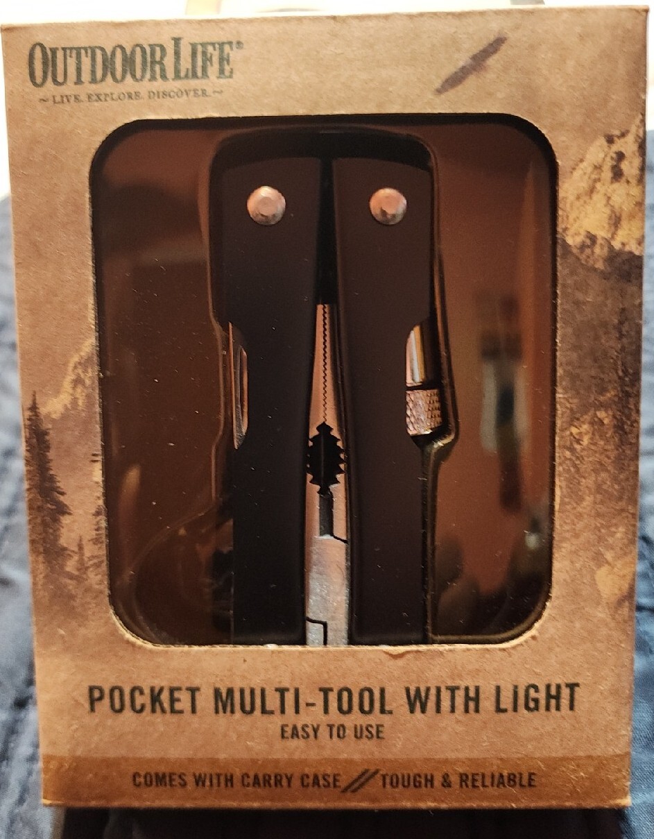 Outdoorlife Multi Tool With Light And Pouch (2packs)