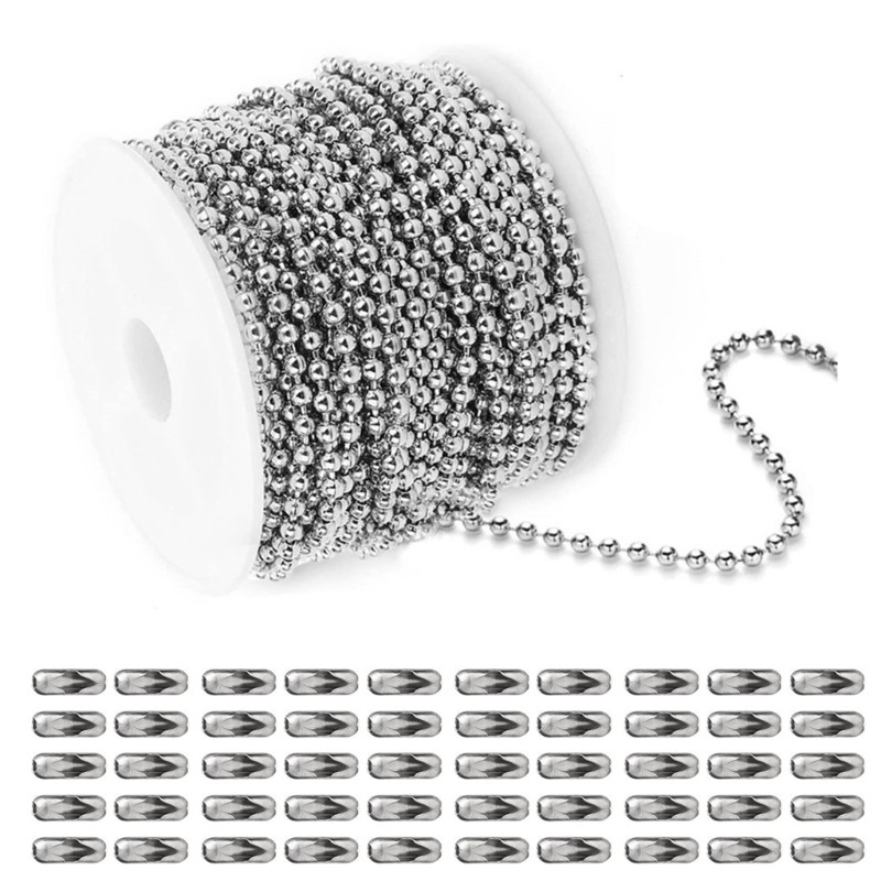 Sturdy Stainless Steel Beaded Waist Chain for Men and Women 50 Pcs Clasps