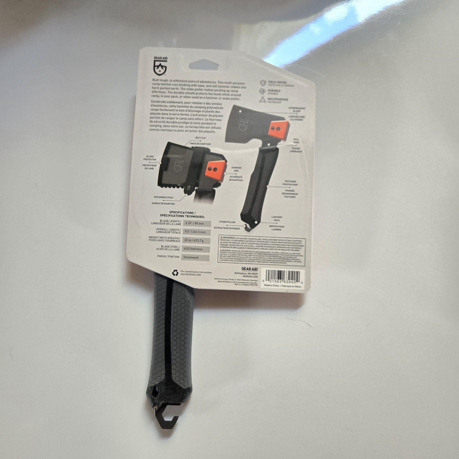 Gear Aid Balta Camp Hatchet Axe Fire Campground Tool Hammer Stake Puller NEW