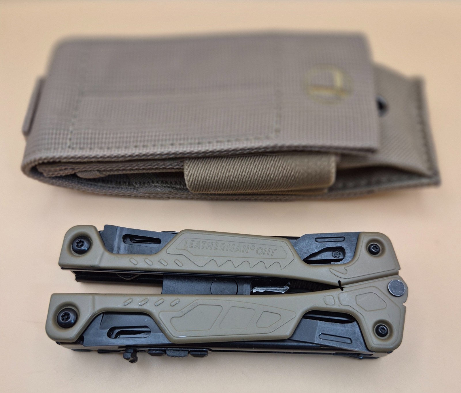Retired Leatherman OHT Multi-tool Coyote Tan – Good Condition, New Sheath