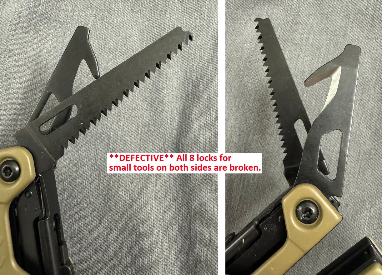 UNUSED Parts DEFECTIVE Locks Leatherman OHT Coyote Tan Discontinued *READ*