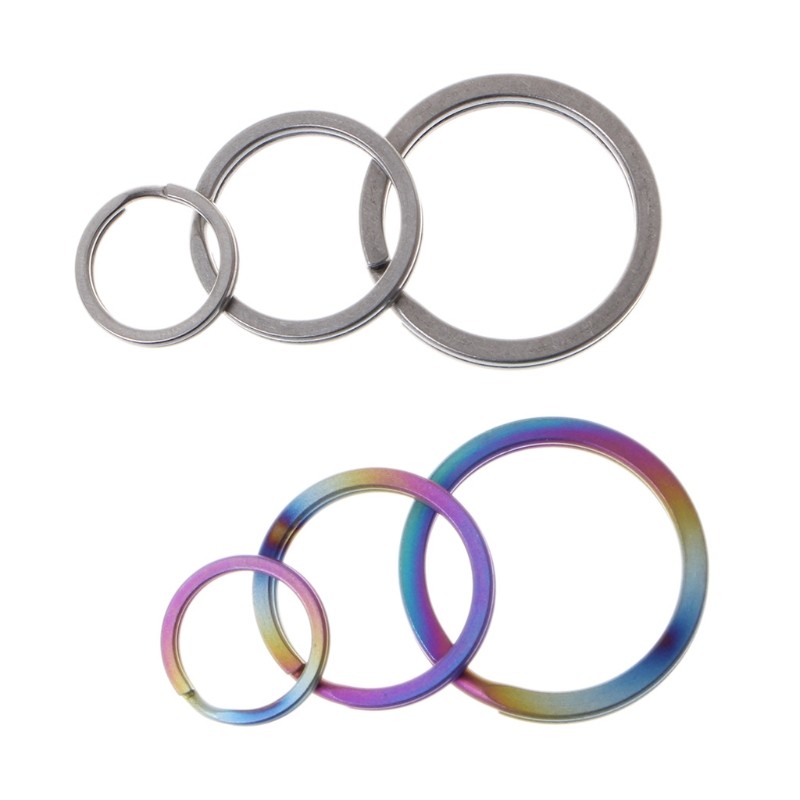 Circle Clip Make for Key Ring Flat for Key Holder Split Rings for Key Fob DIY Je