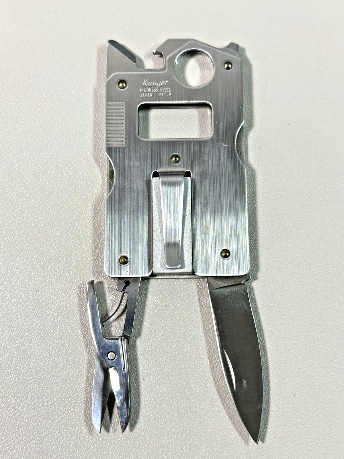 Vintage THE NATURE COMPANY Kanger SURVIVAL MULTI TOOL + Pouch Belt Sheath Manual