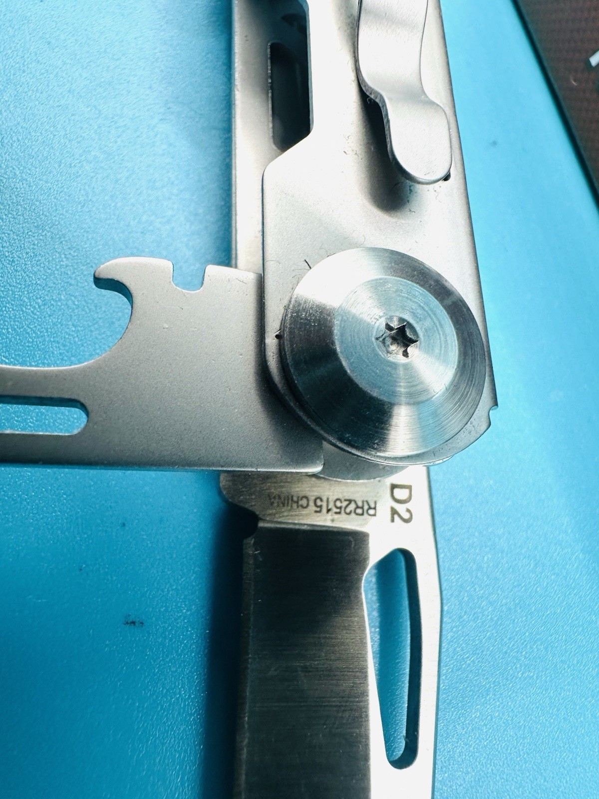 Rough Ryder 2515 Calypso Multi-tool D2 KNIFE BLADE Stainless Steel Handle NICE!