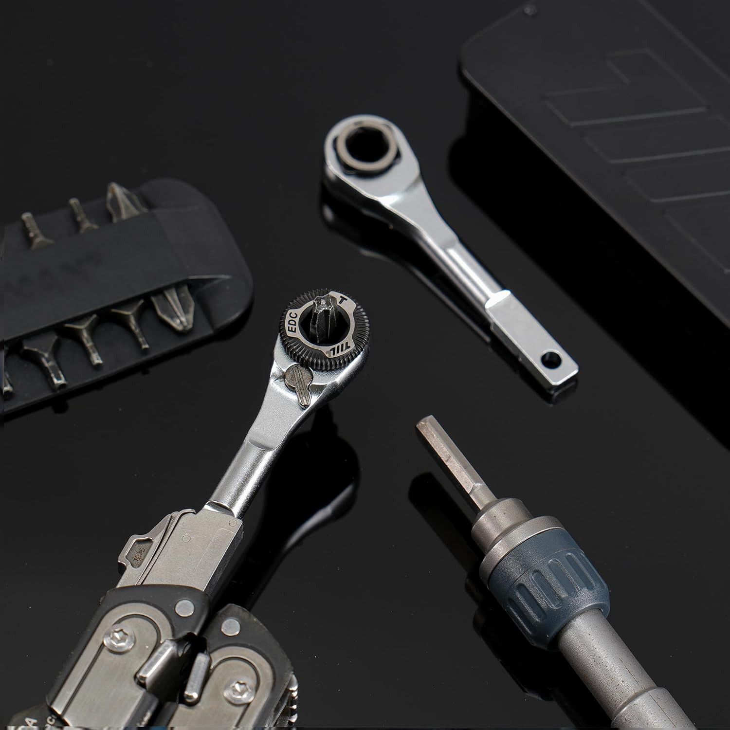 EDC Ratchet Wrench for Leatherman Multitools MK2 – Compact Flat End Screwdriver