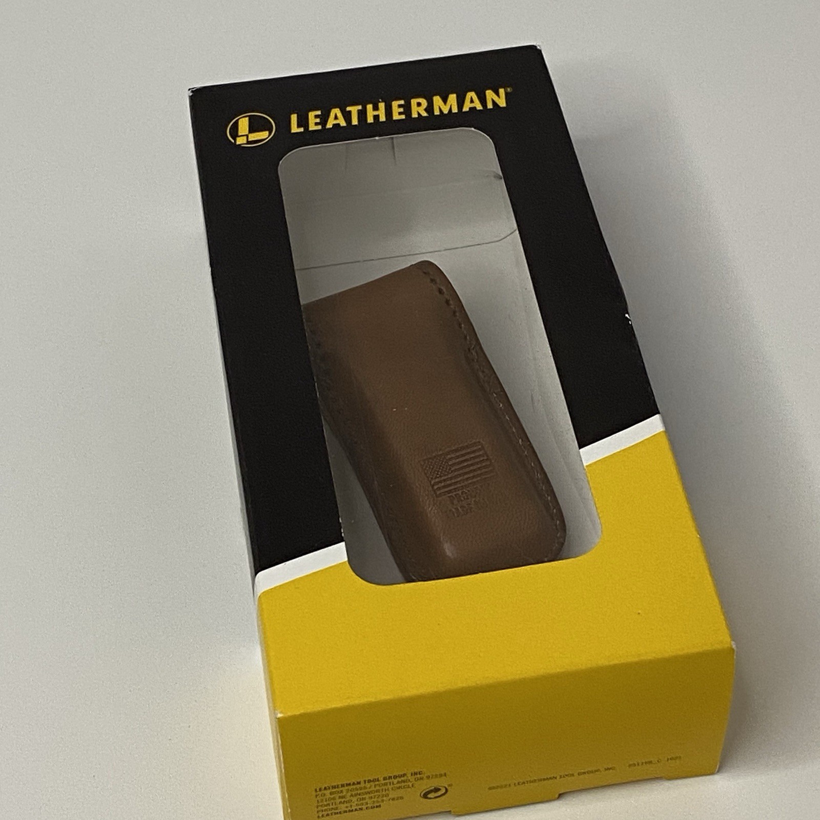 LEATHERMAN, Heritage Leather Snap Sheath for Multi-Tools, Brown, XS 832592