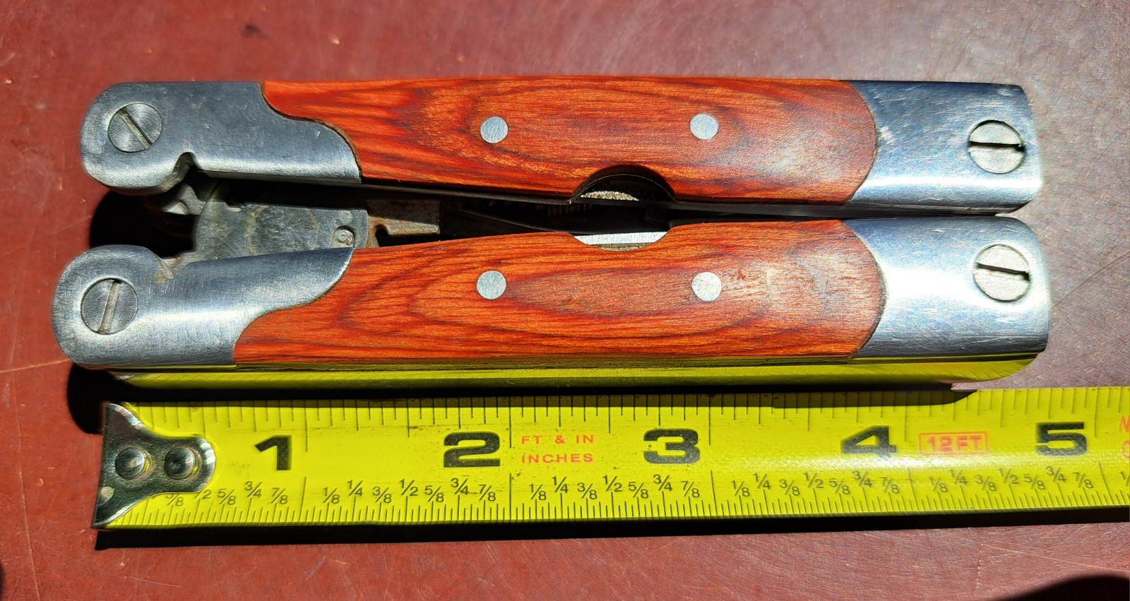 Hesco Bastion Multi-Tool Silver Stainless Steel Knife Wooden Handle