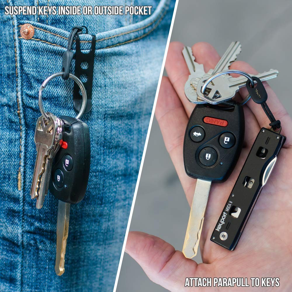 Compact 11-in-1 Keychain Multitool with Pocket Clip & ParaPull – Bottle Opene…