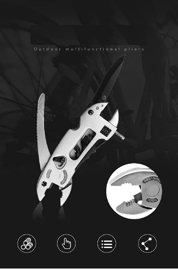 Multitool Wrench with 7 Tools/Pliers/Wire Cutter/Flat Screwdriver – USA