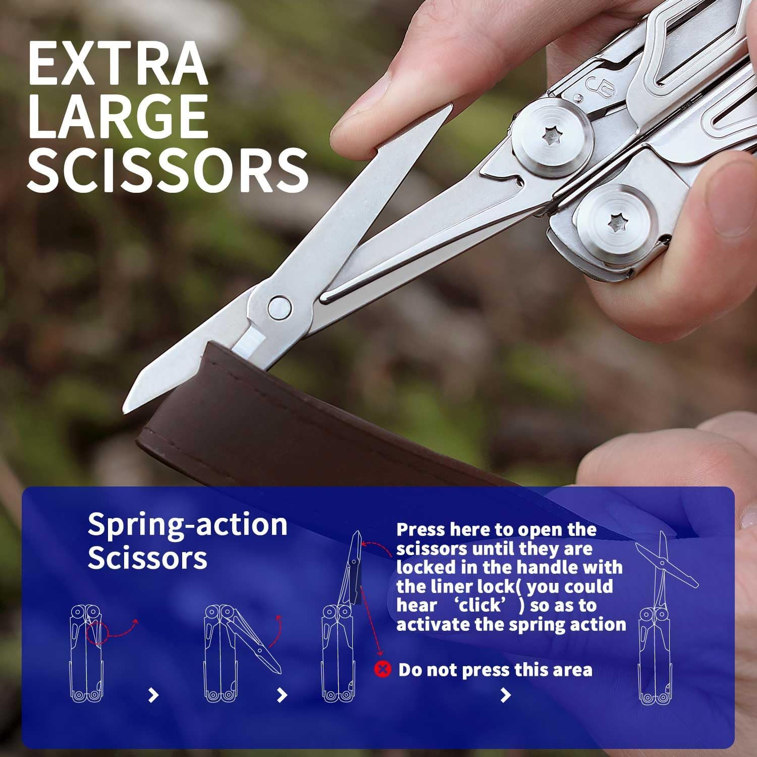 Multitool, 29-In-1 Multitool Pliers with Replaceable Wire Cutters and Saw, Heavy