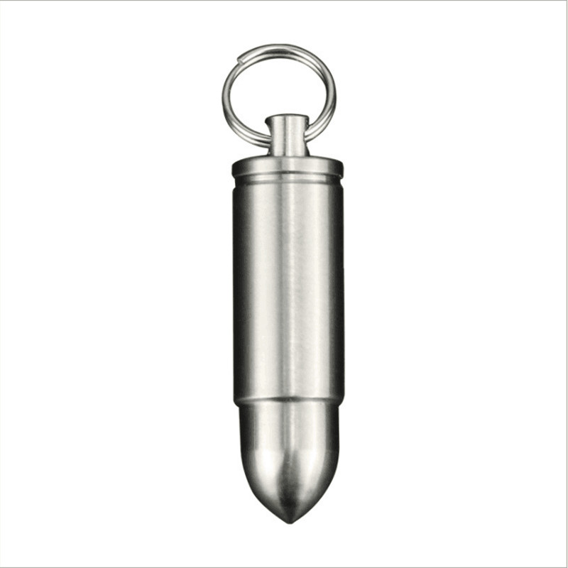 EDC Titanium Waterproof Sealed Box Portable Medicine Bottle Key Pendant Tank