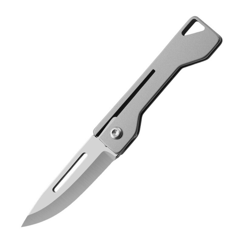 EDC Mini Folding Knife Titanium Alloy Handle Portable Keychain Pocket Knife