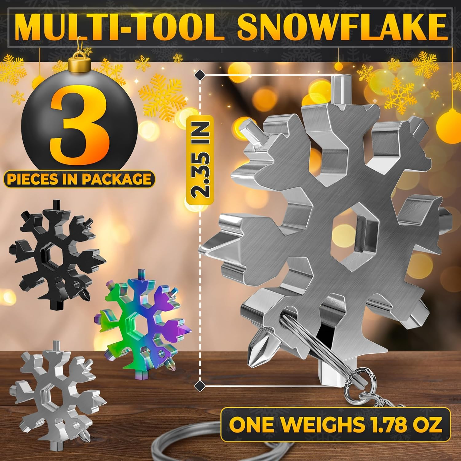 3 Pcs 18 in 1 Multitool Set — Compact and Portable Stainless Steel Tool with Bot