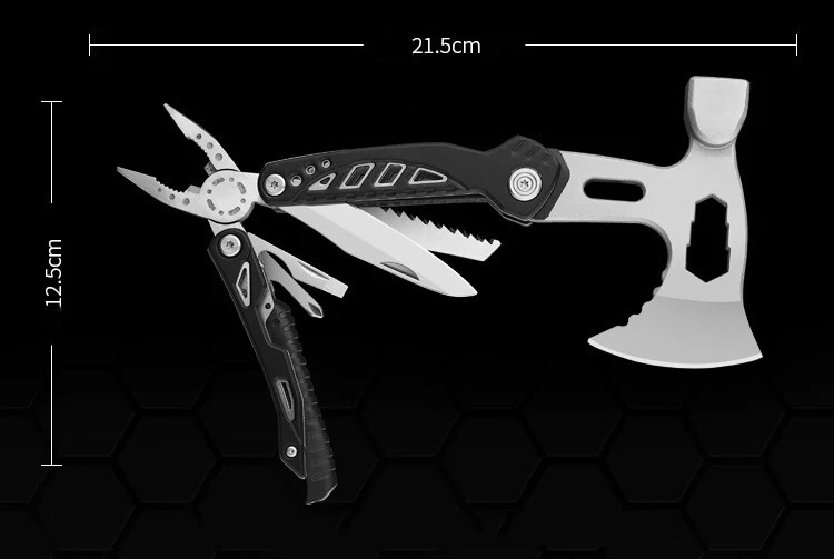 Best Multi Function Purpose Axe Hatchet Hammer Knife Tool Camping Survival Steel
