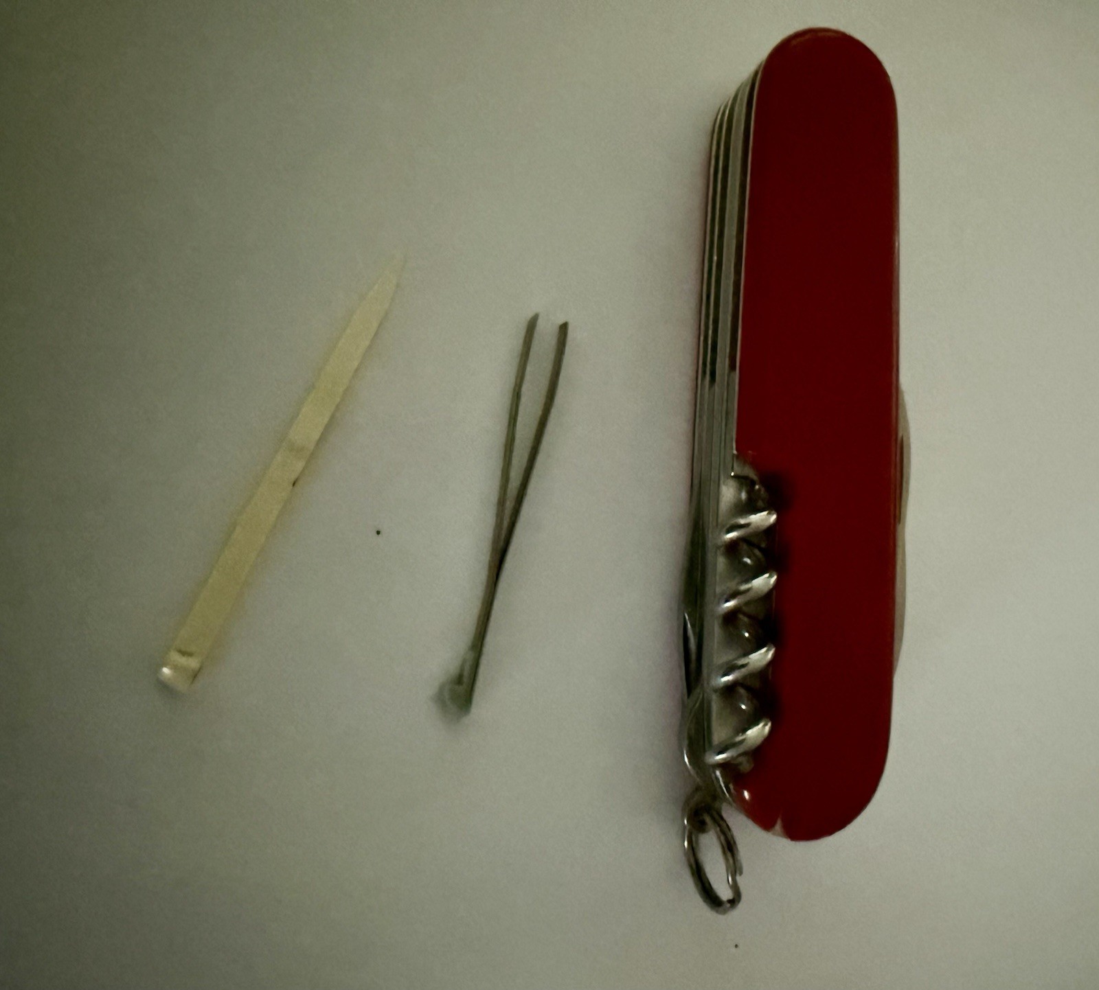Victorinox Swiss Army Red Multi-Tool Plain Edge w/ Keyring, Scissors & Corkscrew