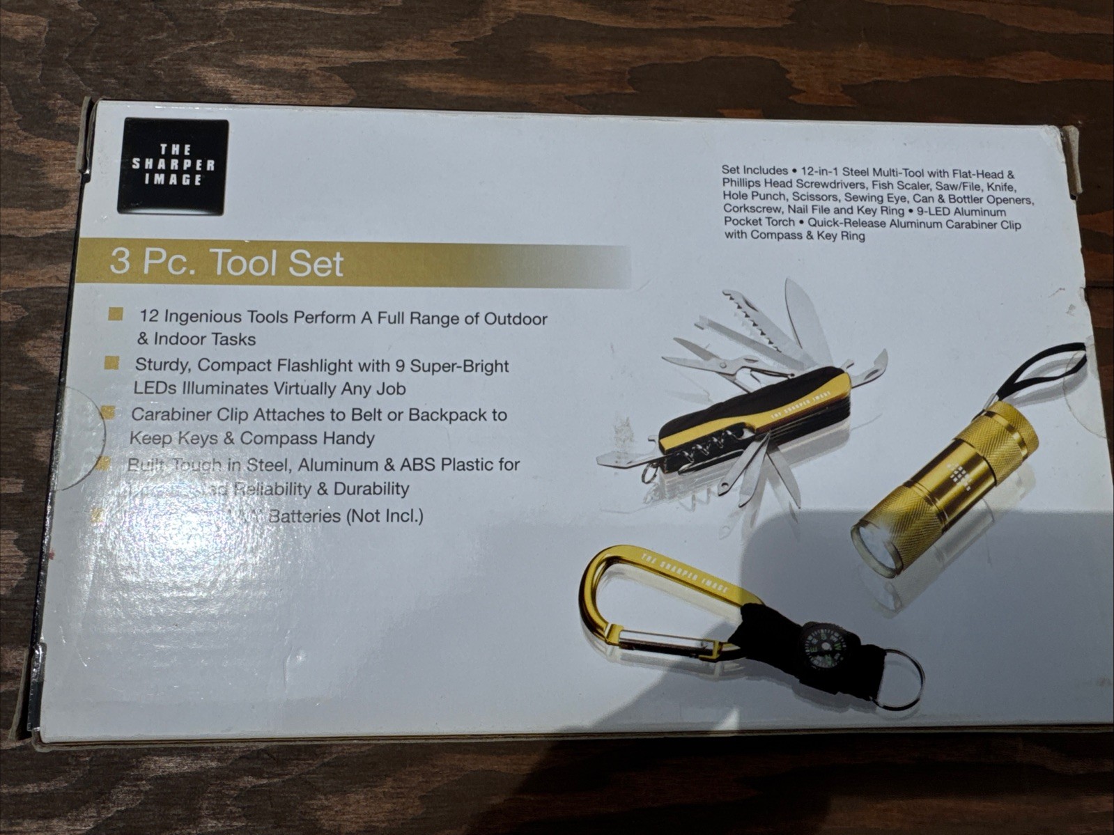 The Sharper Image 3 Piece Orange Multi-Tool Kit Set 12 in 1 Tool Set