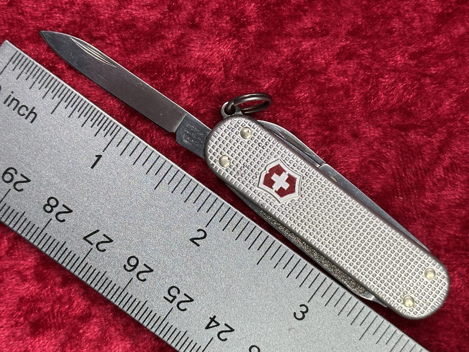 Victorinox Classic SD Silver Alox Swiss Army Knife 58mm 4 Tools KeyChain (503)