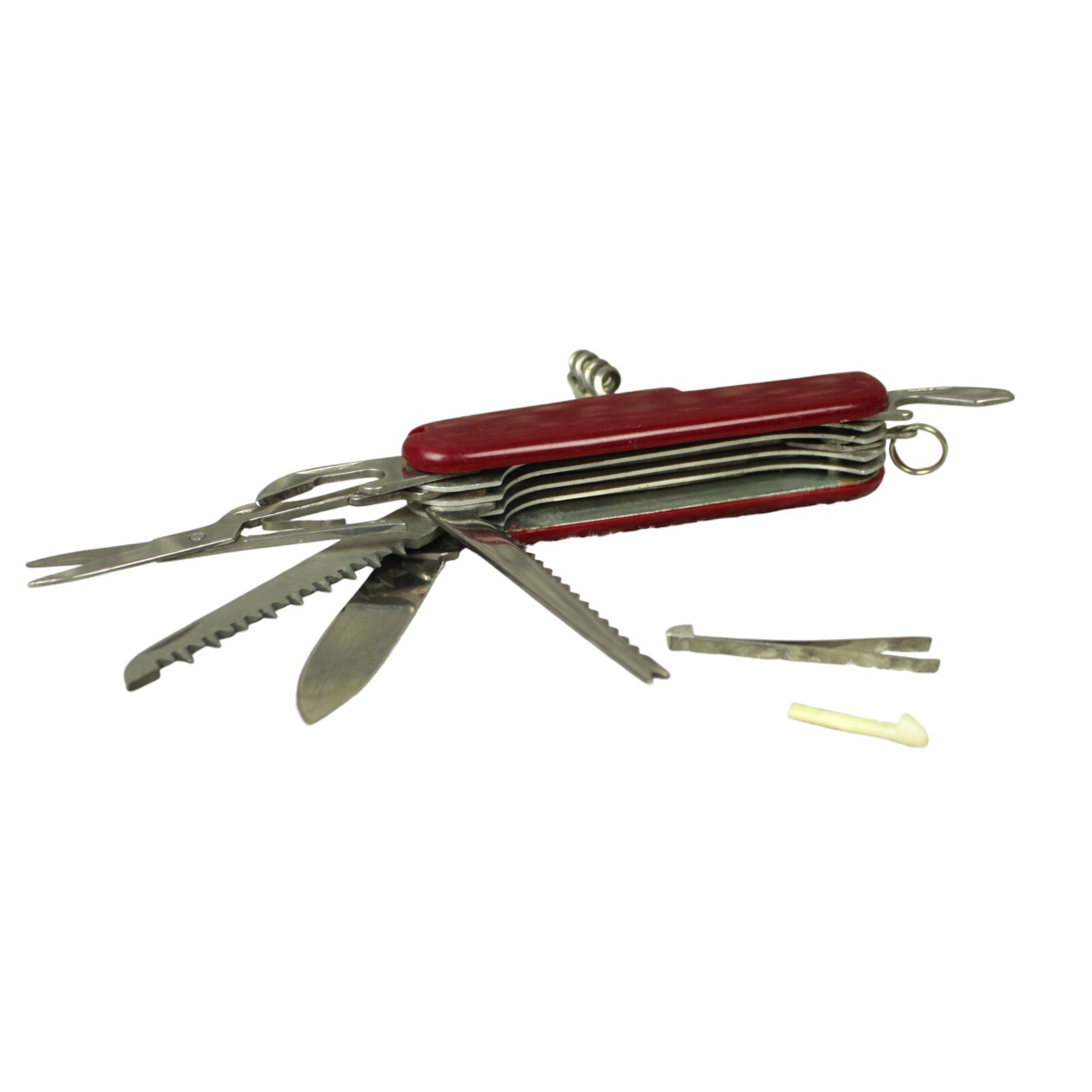 Vintage Victorinox Style China Multi Tool Blade Scout Camp Folding Pocket Knife