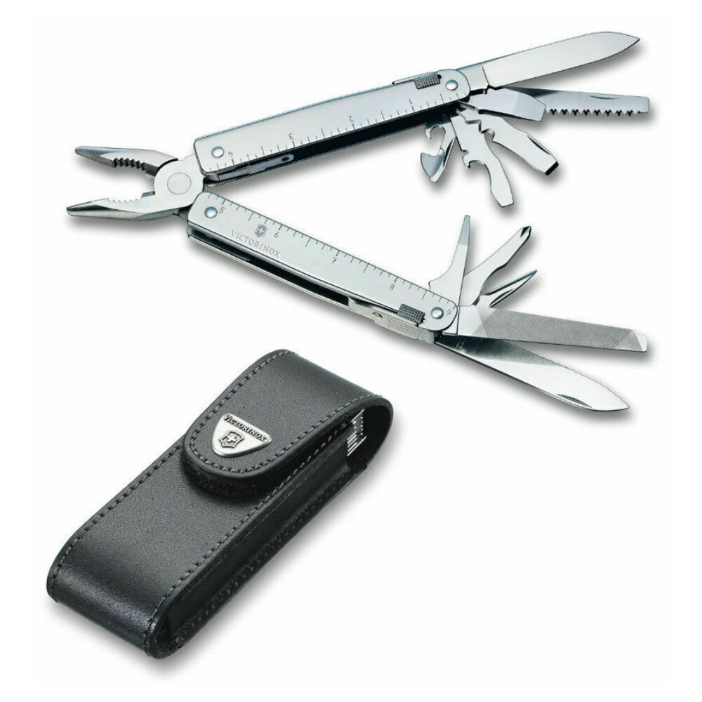 Victorinox Swiss Tool Multi-Tool Stainless & Leather Pouch – 35200