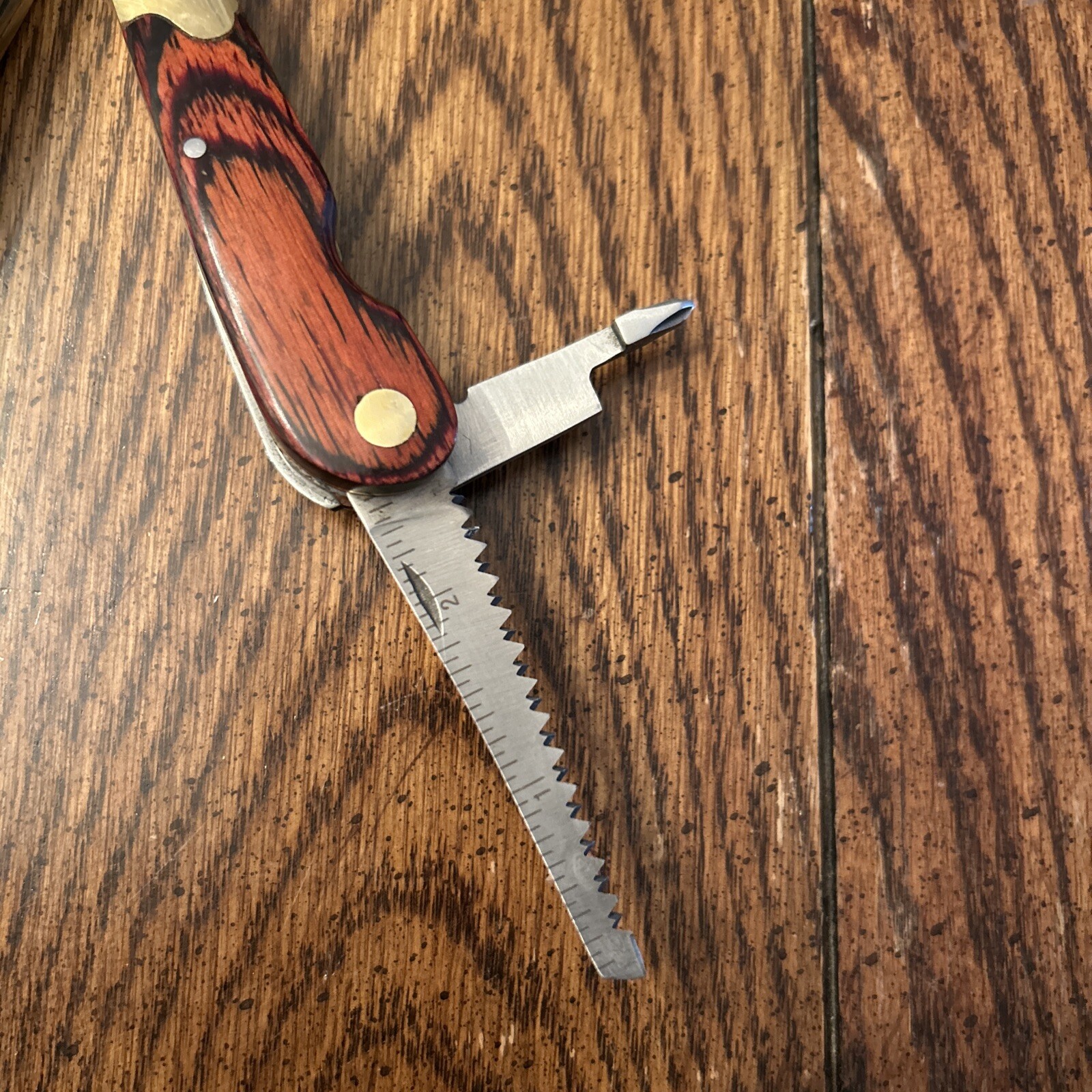 HUSKY 25 Years 25th Anniversary Limited Edition Multi-Tool Brass Wood VNTG READ