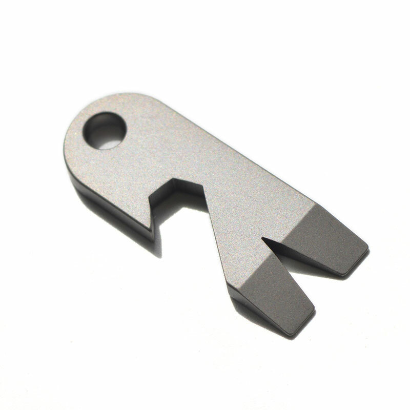 TC4 Titanium CNC Keychain EDC Multi Tool Pry Bar Crowbar Bottle Opener Wrench