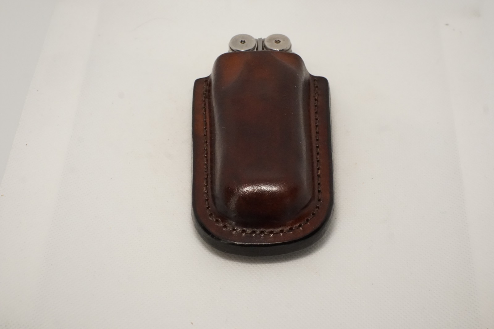 Leatherman wave plus leather sheath handmade dark brown color. Sheath only.