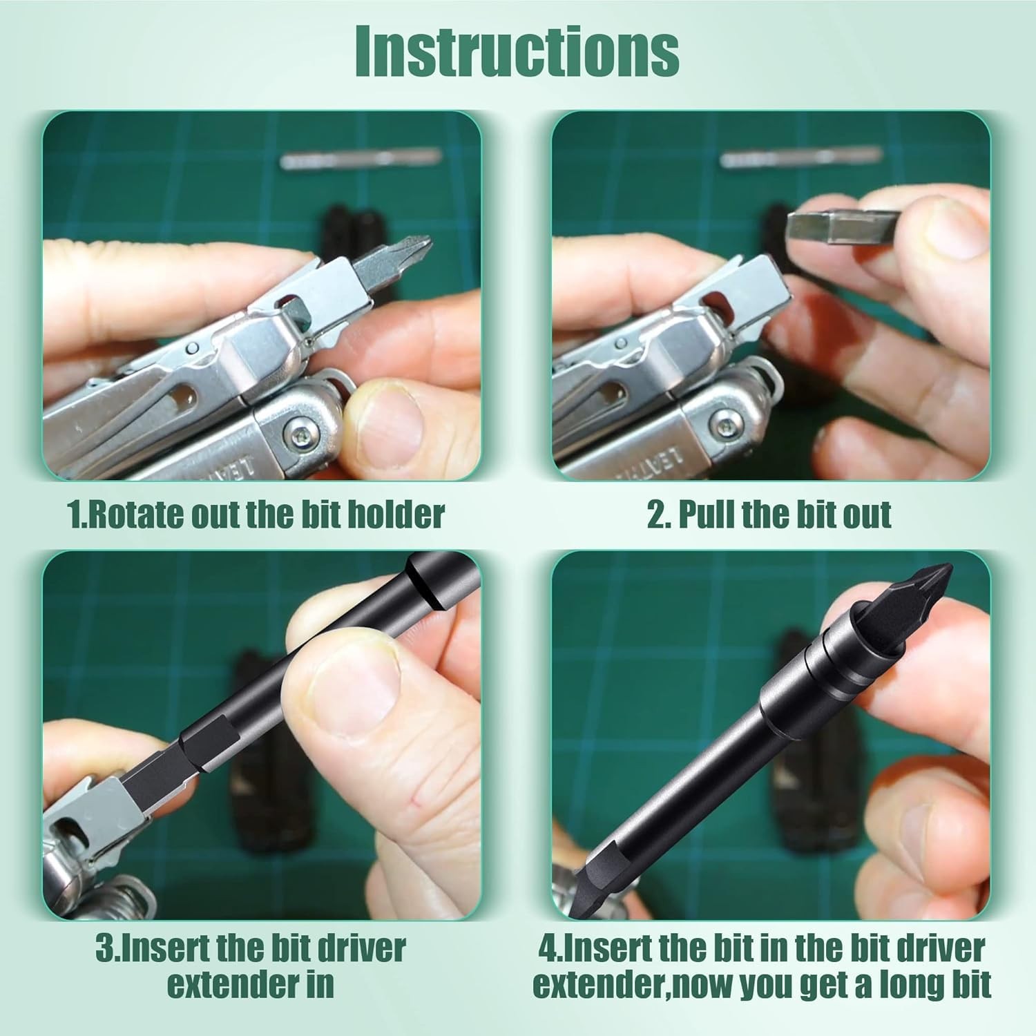 Dreyoo Multitool Bit Driver Extender Compatible with Leatherman/Surge/Wave
