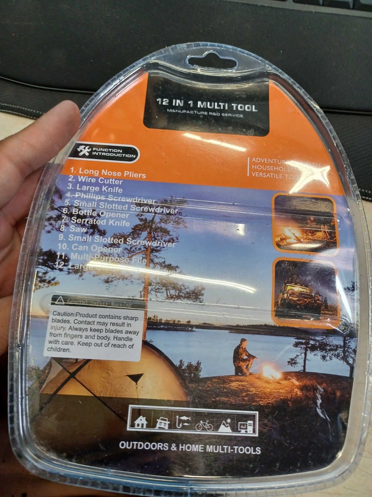 SEALED OutDoors & Home Multi Tools 12 in 1 Multi Tool Orange