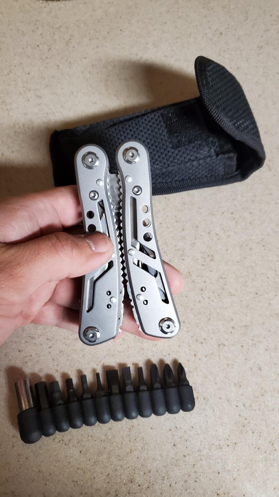 Multitool 24 In1 Mini Tools Knife Pliers +11 Bits Multi Tool All in One St.Steel