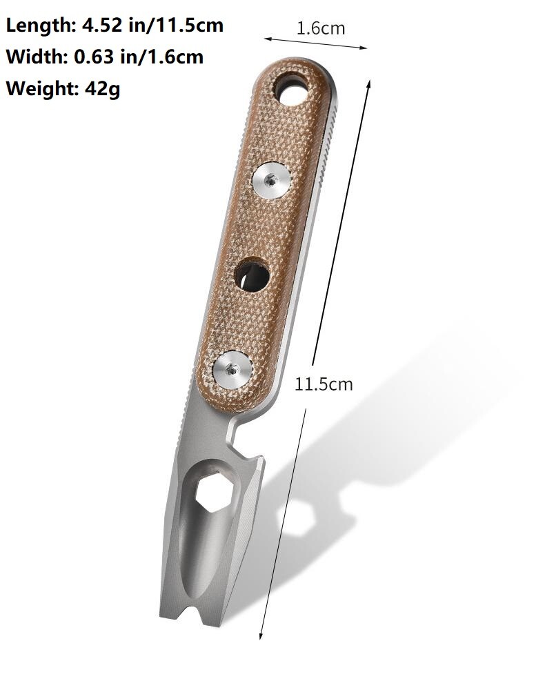 EDC Titanium Pry Bar Crowbar Bottle Opener Portable Pocket Outdoor Multi Tools