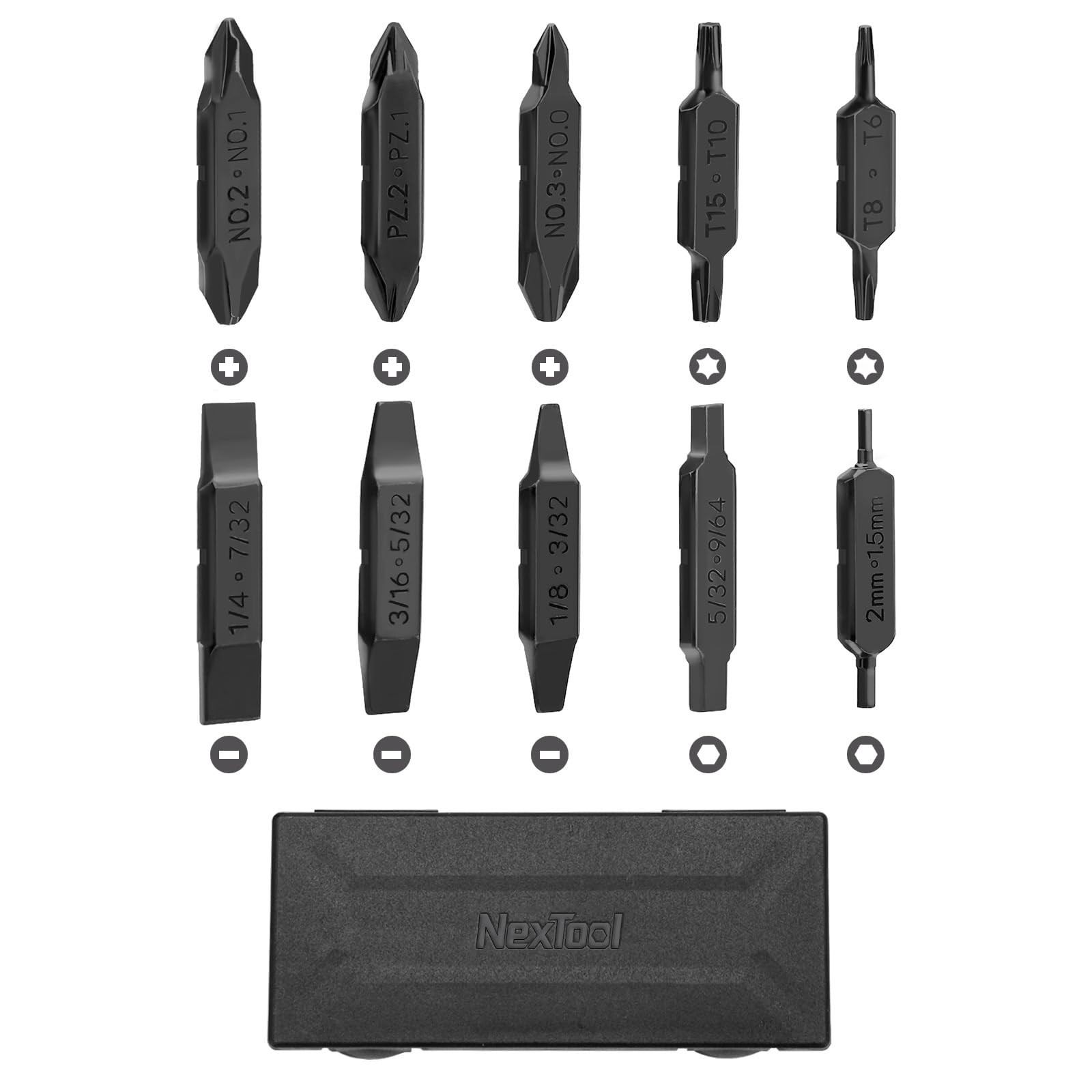 , Bit Kit, 10 Double-Ended Screwdriver Bit Set for Multi-Tools, Pocket Tool E…