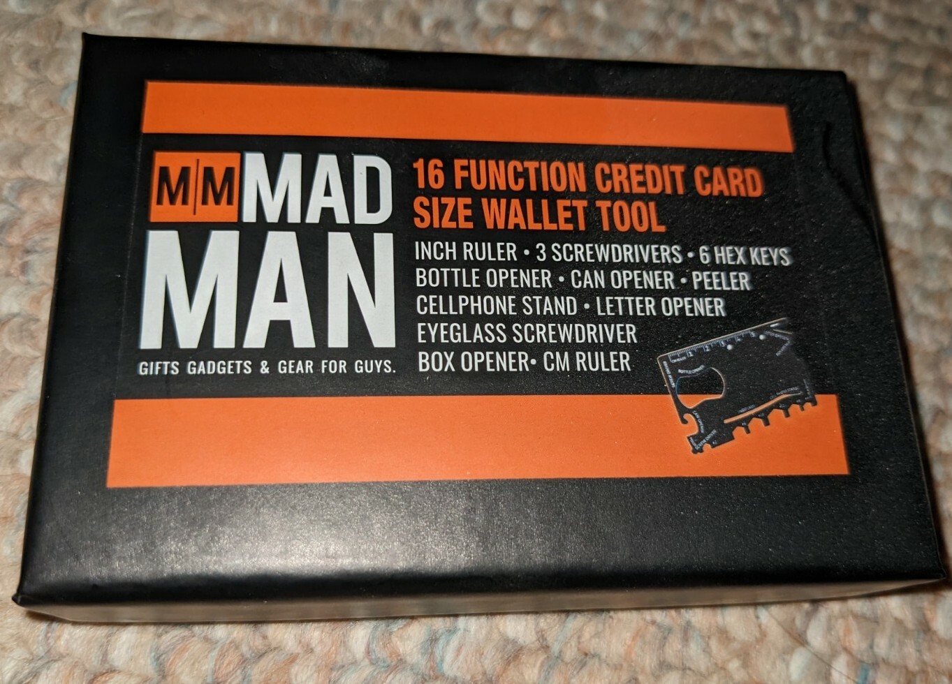 Mad Man 16-Function Credit Card-Size Wallet Tool, Brand new, in box