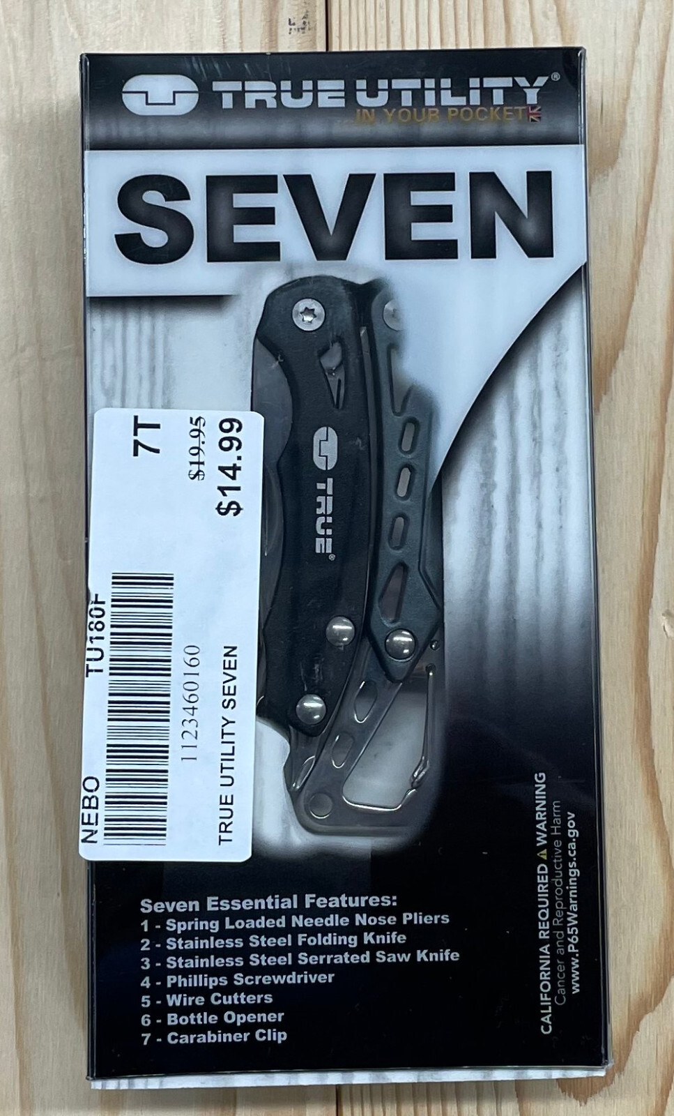True Utility TU180F Seven Multi-Tool Saw Knife wire cutters Pliers Screwdriver