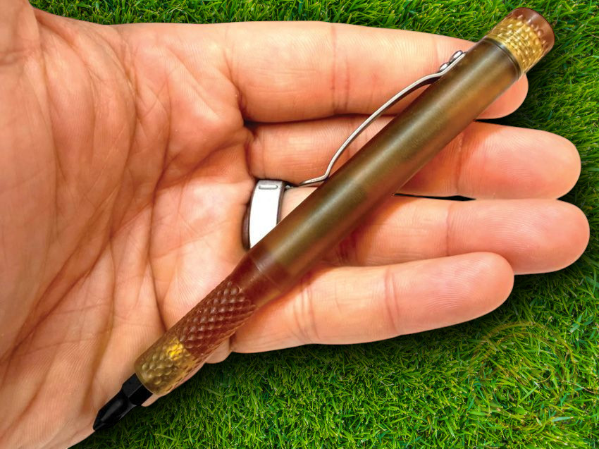 Maratac Ultem Pen Driver Bits Included Stores Extra In Handle Golf Ball Knurling