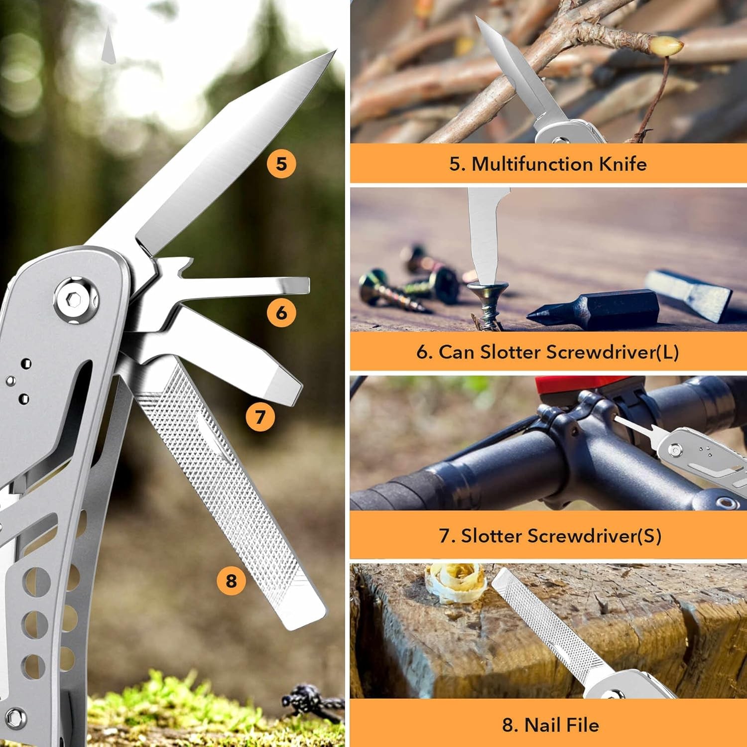 26-in-1 Multitool，Professional Stainless Steel Multi Tools ，Multitool Pliers