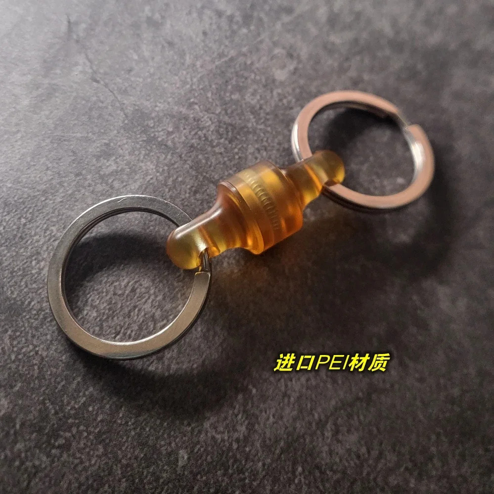 EDC Titanium Alloy Brass Copper PEI Quick Release Detachable Keychain Portable K