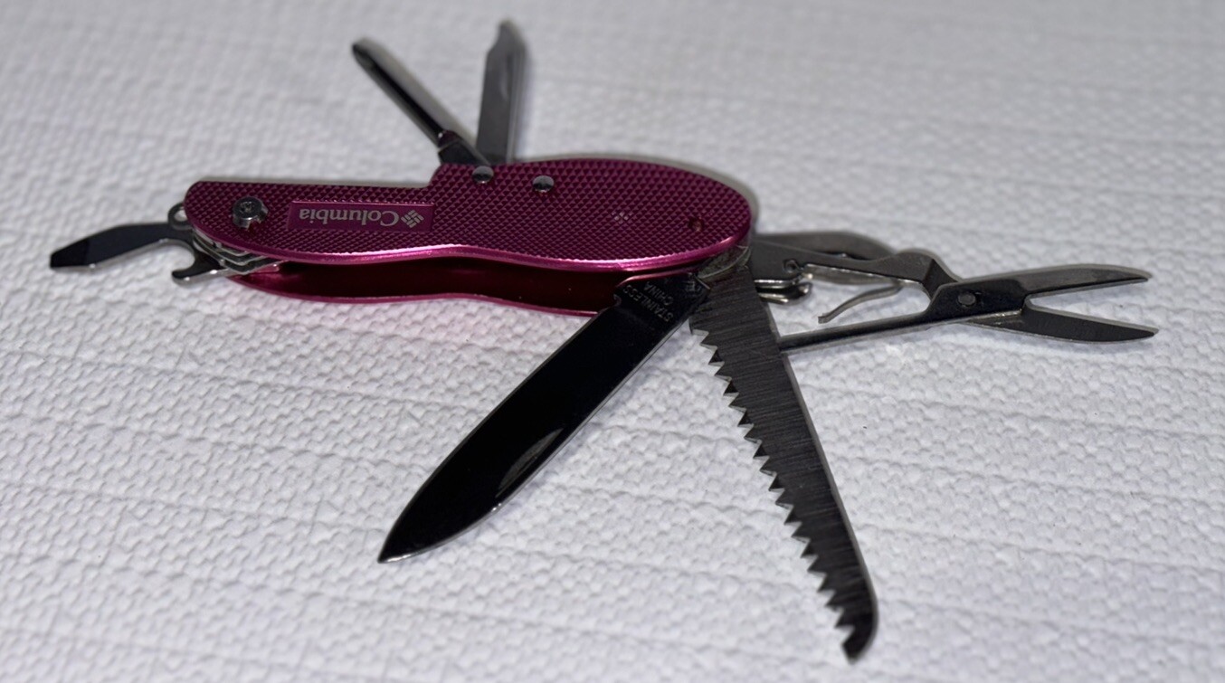 COLUMBIA Deluxe Multi-Tool 11 Functions Pocket Knife – PINK
