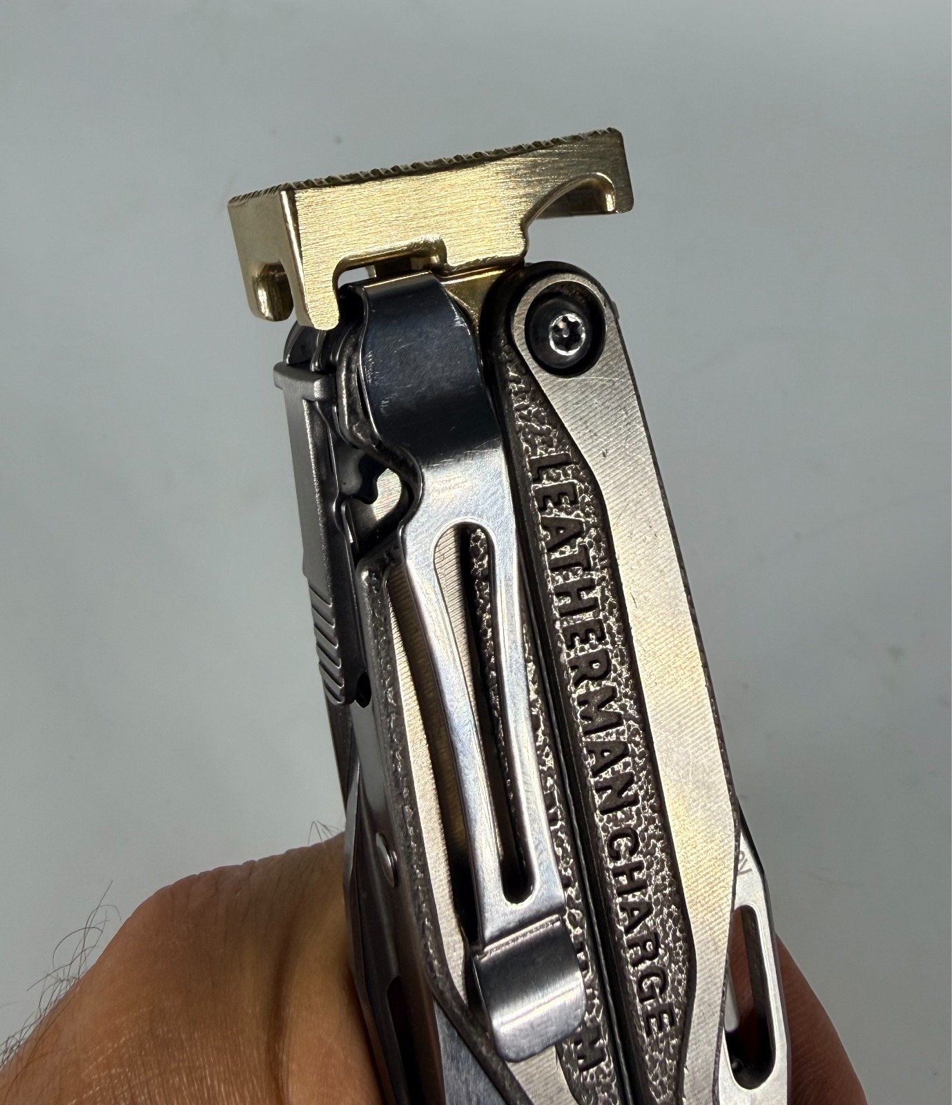 For Leatherman CHARGE & ALPHA,+ TT & TTI, BRASS Hammer Head ADD-ON