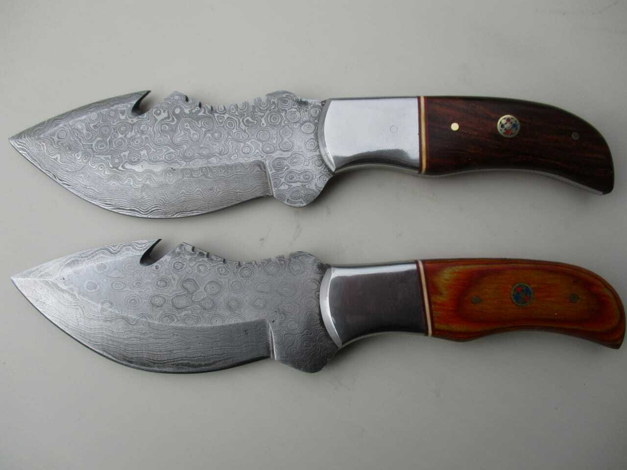 Damascus Steel Knife Hand Made For Hunting And Outdoor Activities