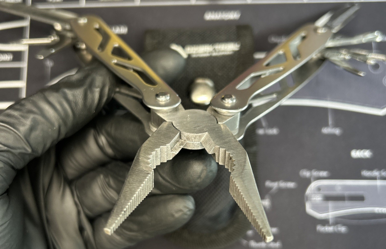 Ozark Trail Multi Tool Pliers Knife Stainless Steel w/ Pouch Camping EDC VGUC