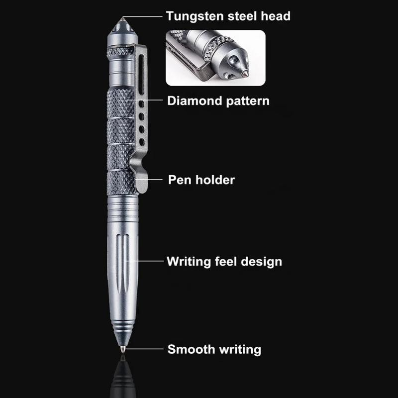 Tactical Pen Aluminum Alloy Glass Breaker Survival Tool Outdoor Emergency