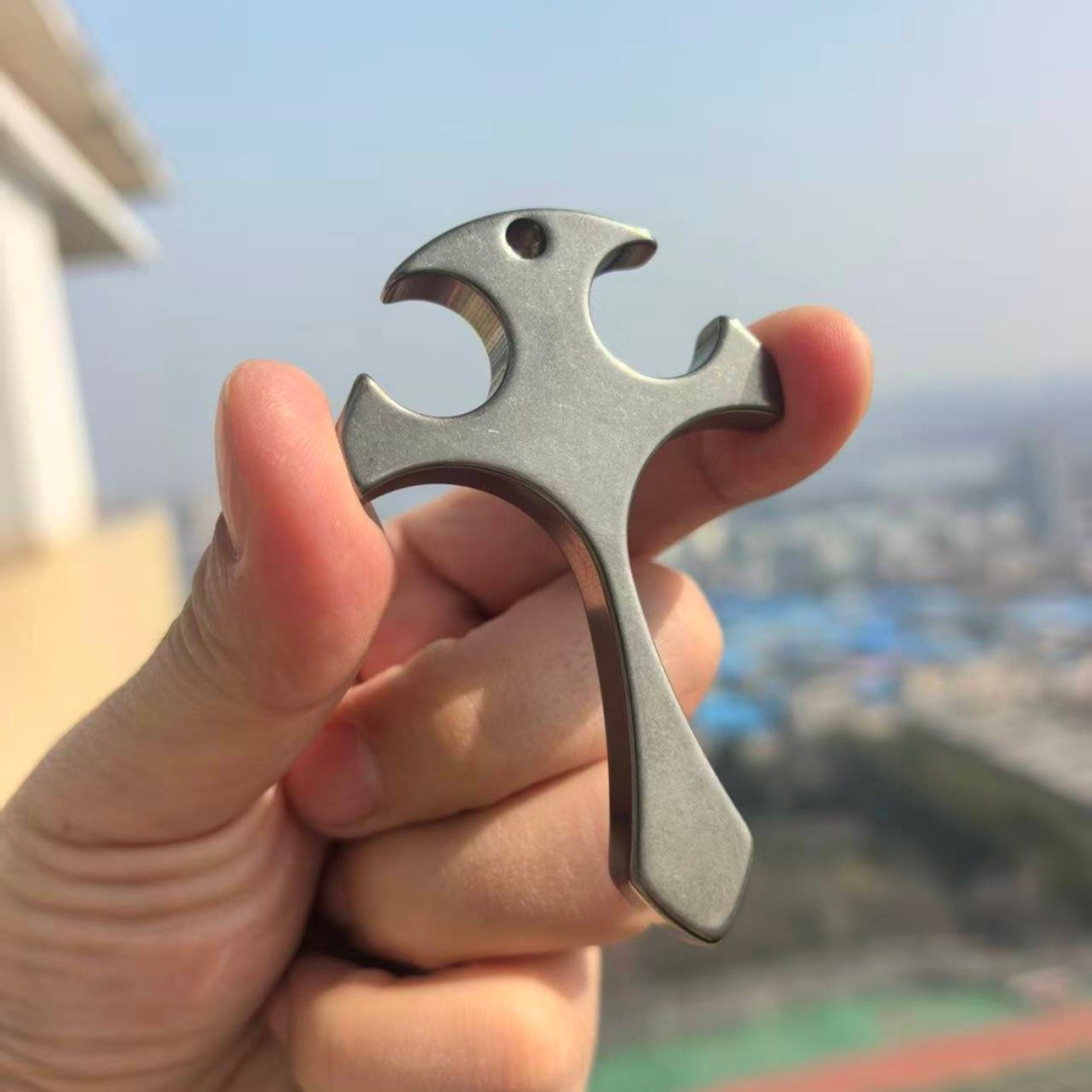 TC4 Titanium alloy Cross suit “Thickened 8mm” – Cross+Knife Pendant suit+Rope