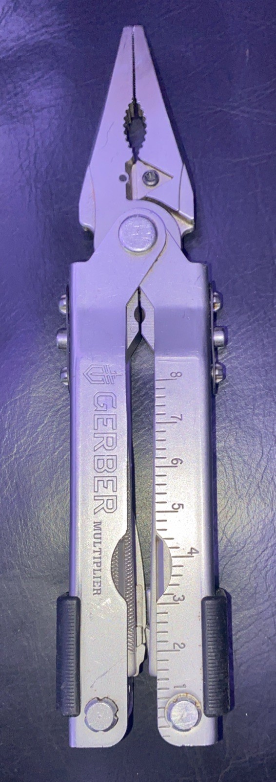 Gerber Silver Stainless Steel Multiplier w/ 12 Multi-Tools Needle Nose Pliers