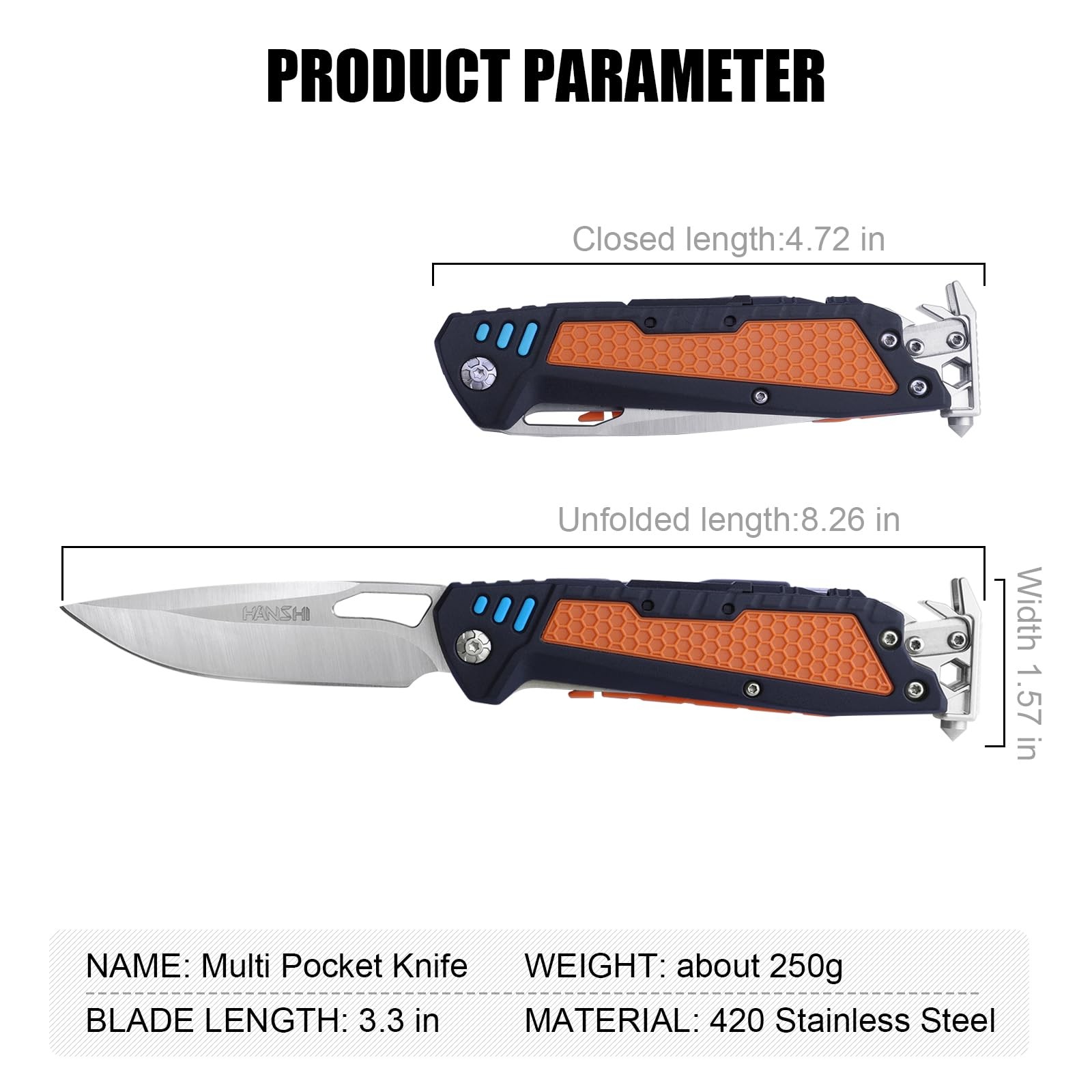 13 in 1 Multitool Knife with Nylon Sheath for Camping,Hiking,Survival,Outdoor…